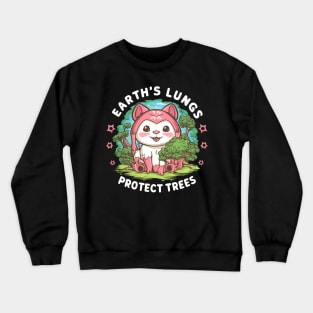 Earth's lungs protect Trees Crewneck Sweatshirt